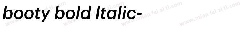 booty bold ltalic字体转换